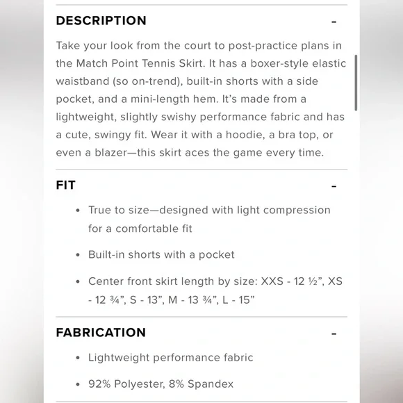 ALO Yoga Match Point Black Tennis Skirt - Picture 12 of 12